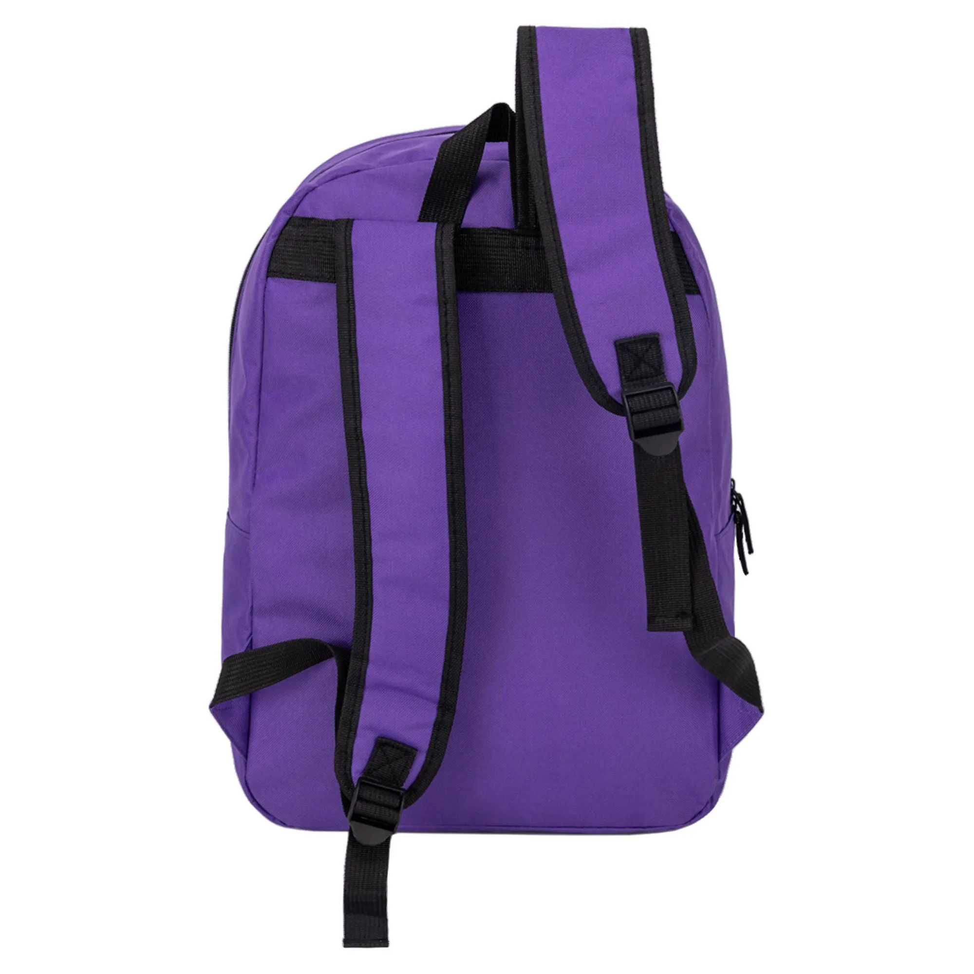 12 Wholesale 17" Diamond Patch Backpacks in 8 Colors & 12 Bulk School Supply Kits of Your Choice