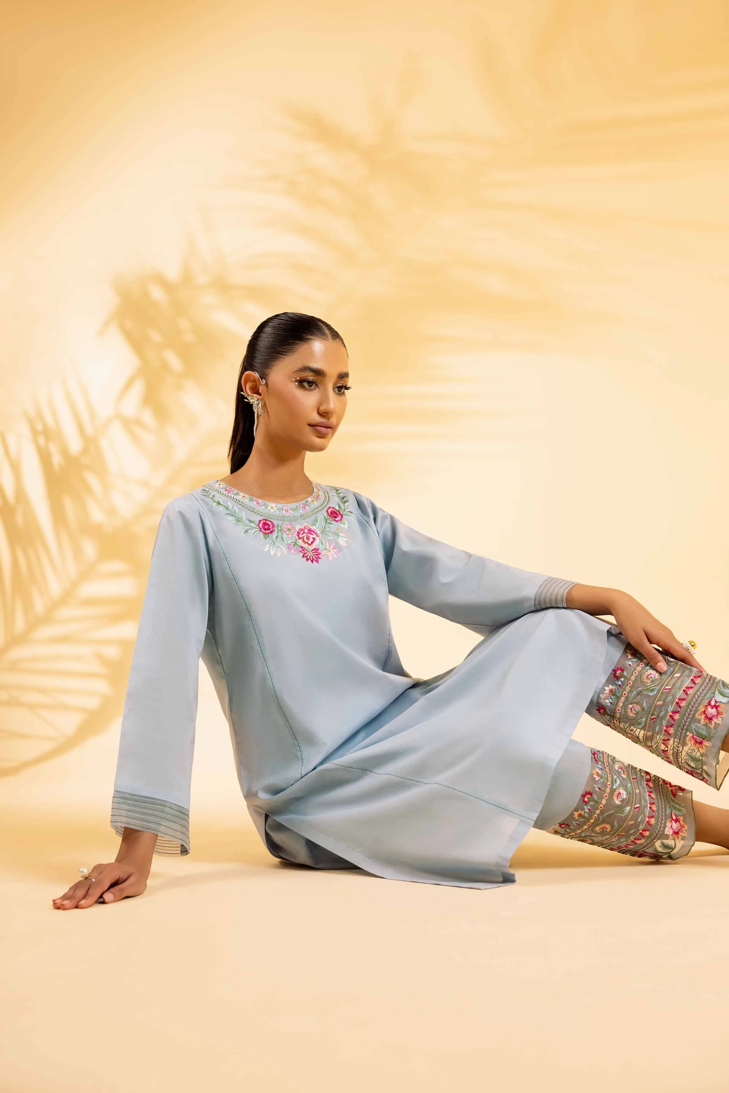2 Piece - Dyed Embroidered Suit - 42401058