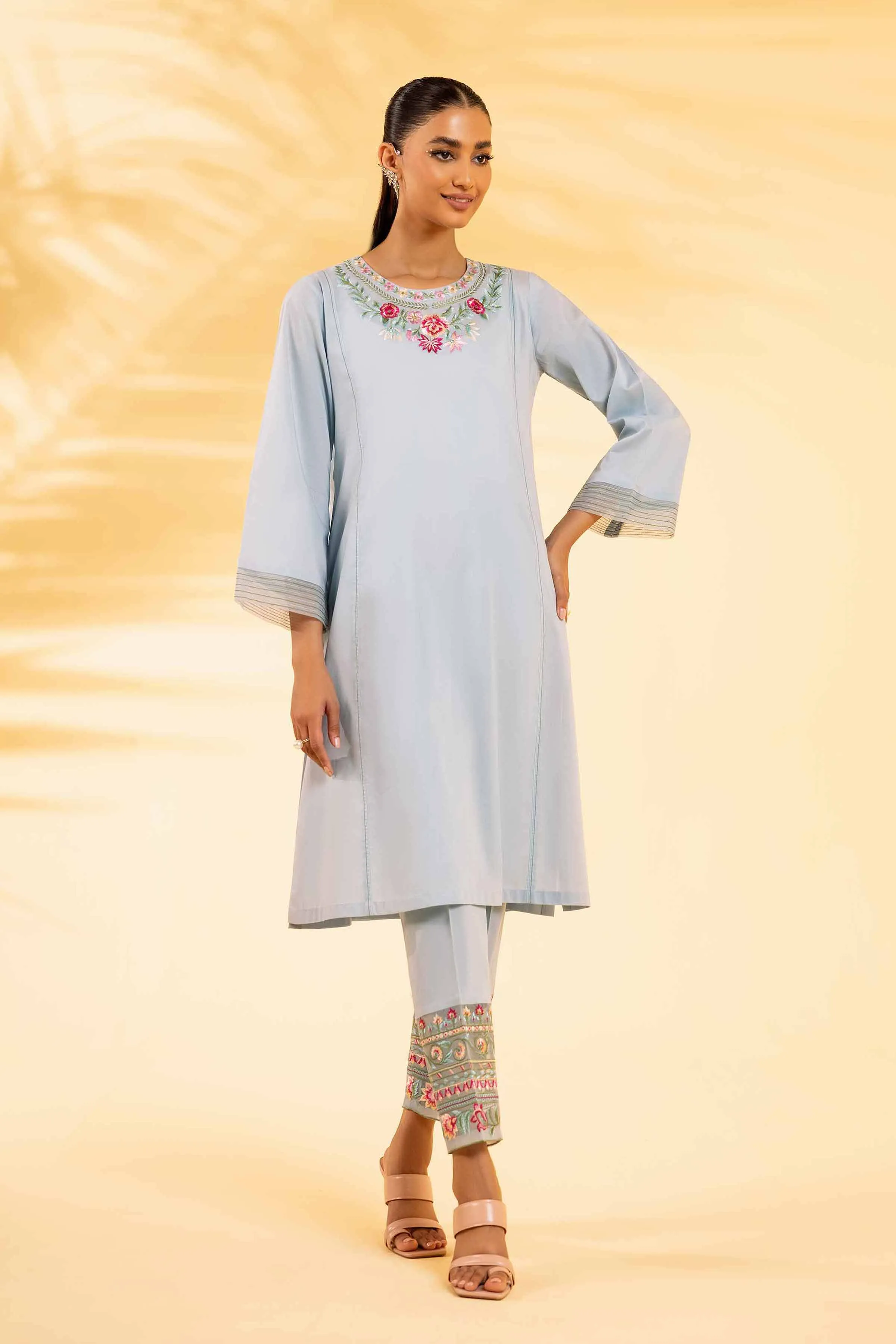 2 Piece - Dyed Embroidered Suit - 42401058