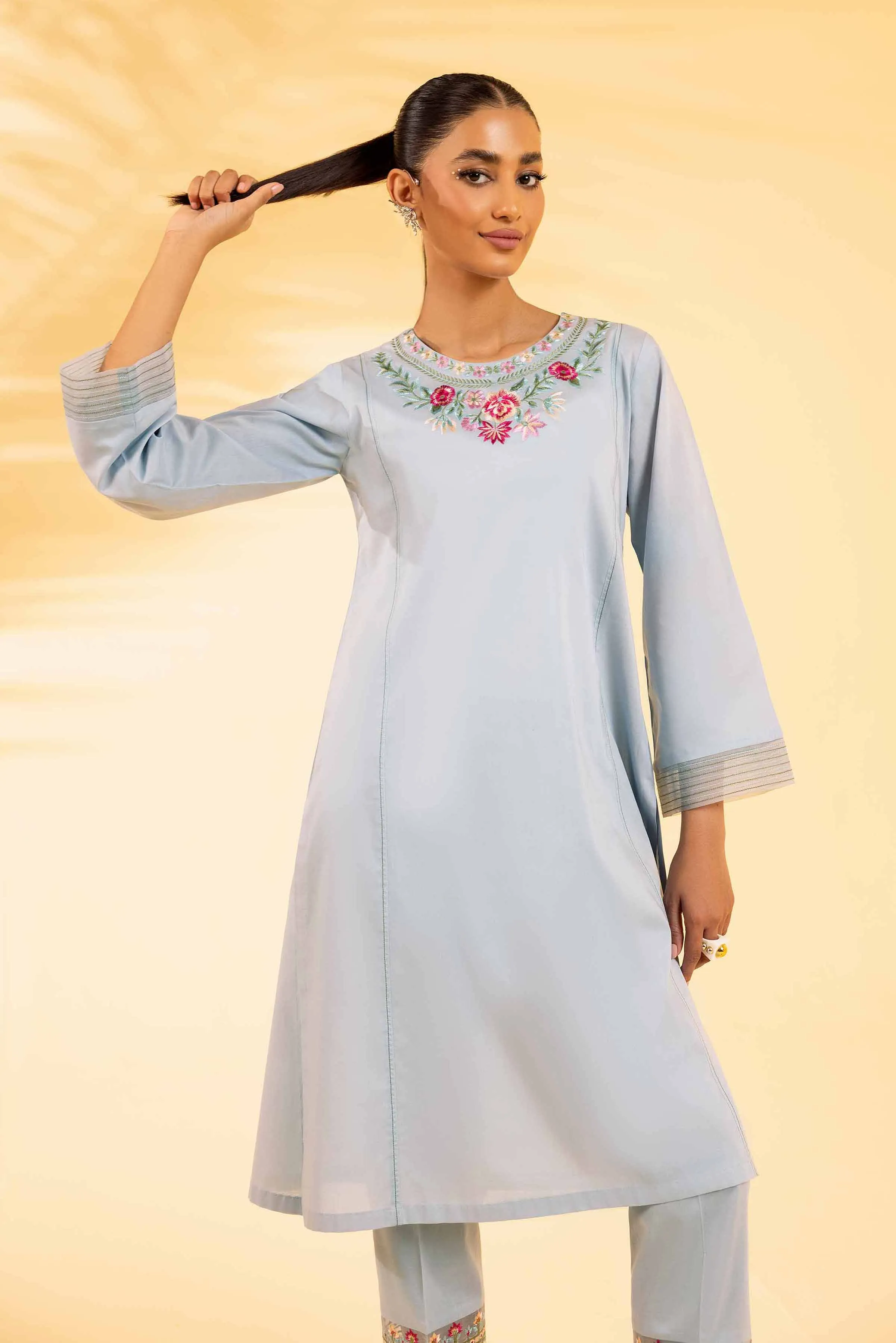 2 Piece - Dyed Embroidered Suit - 42401058