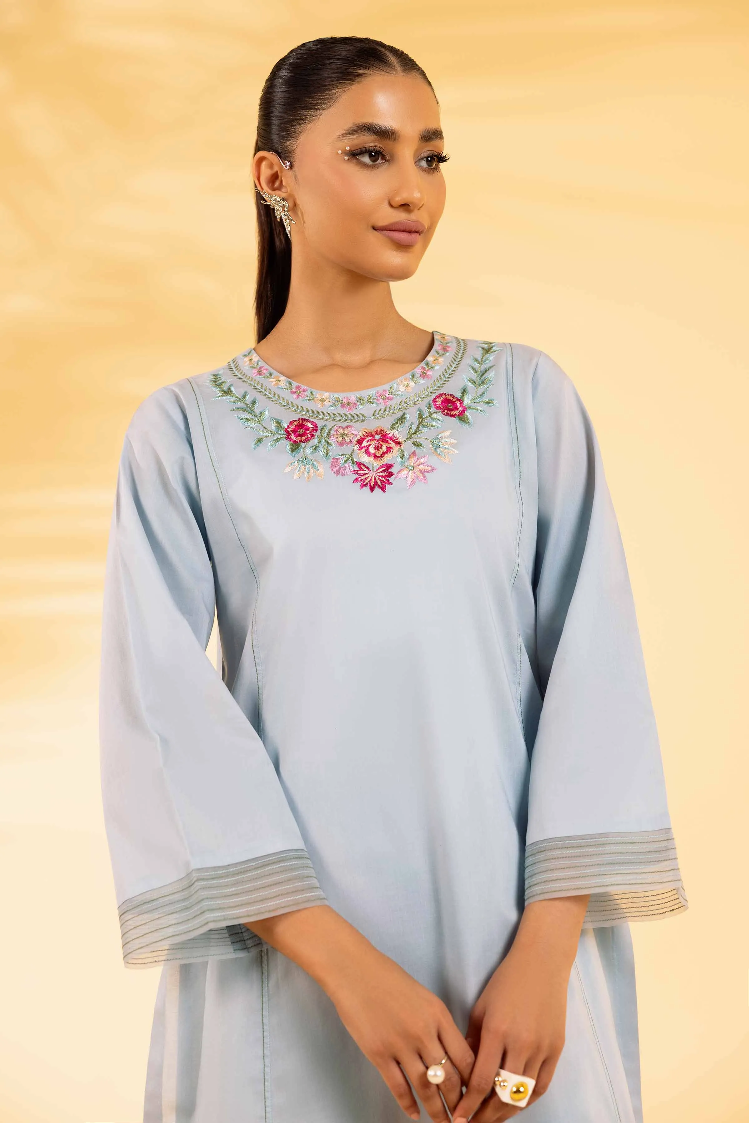 2 Piece - Dyed Embroidered Suit - 42401058