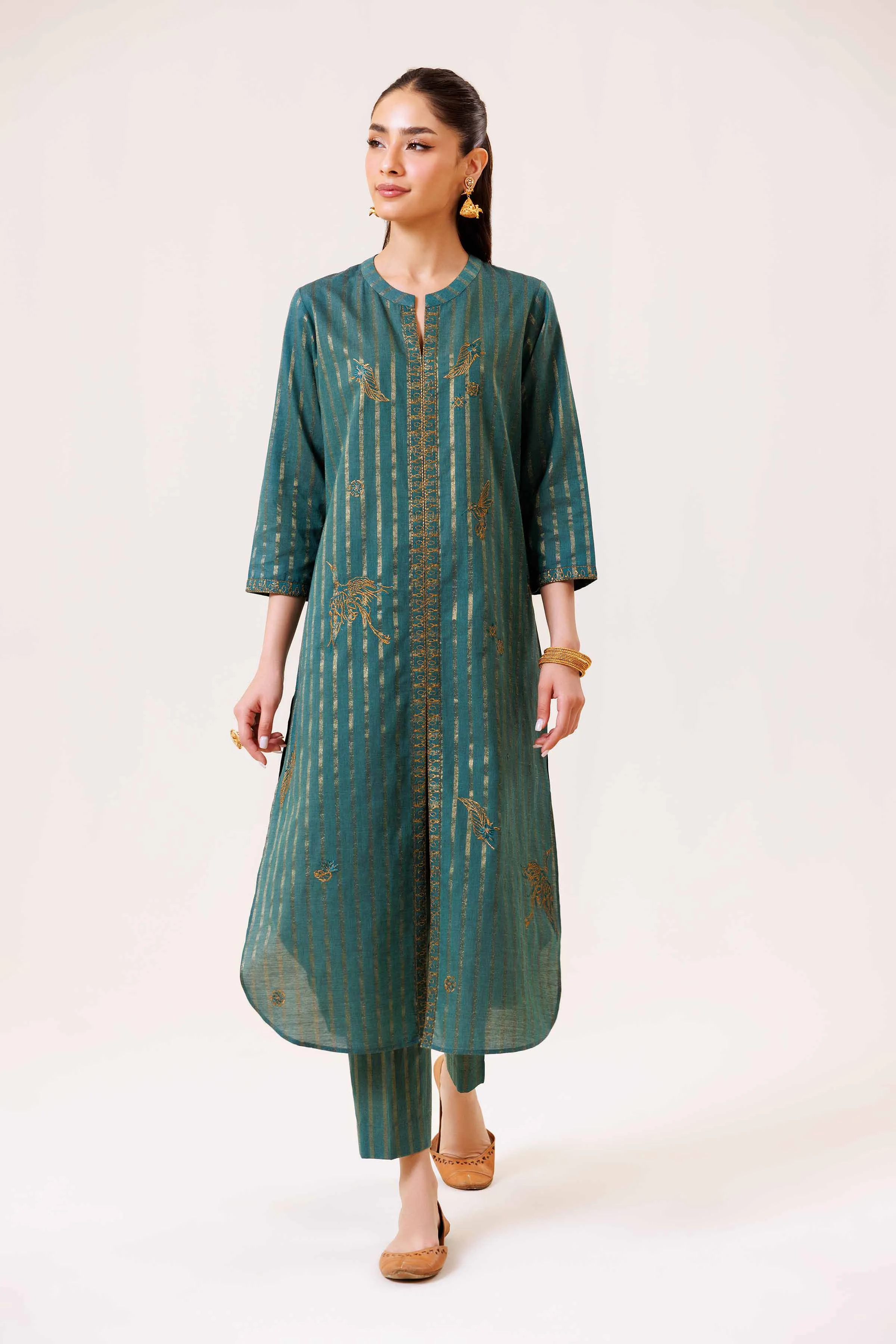 2 Piece - Embroidered Suit - KPS24-23