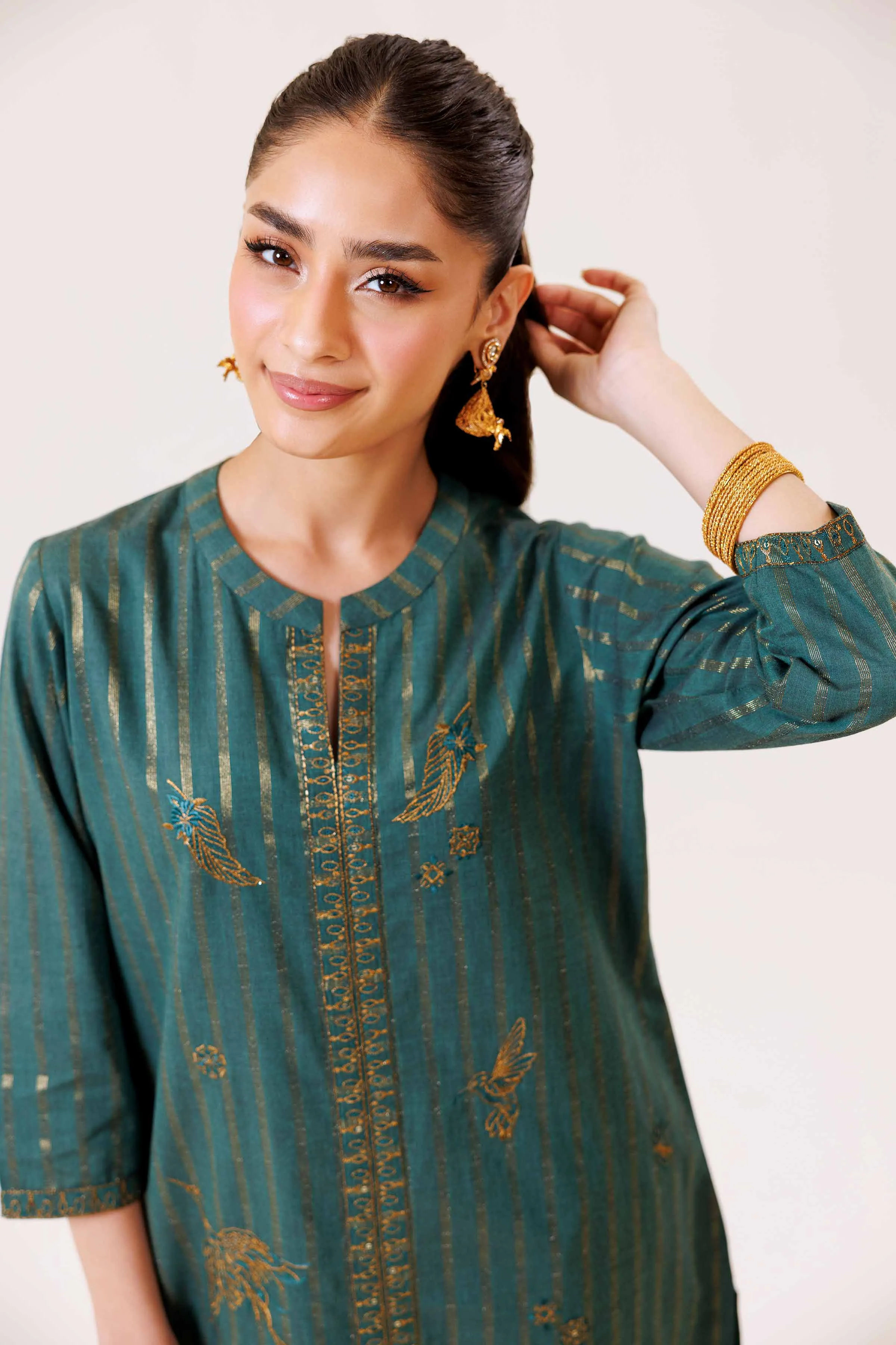 2 Piece - Embroidered Suit - KPS24-23