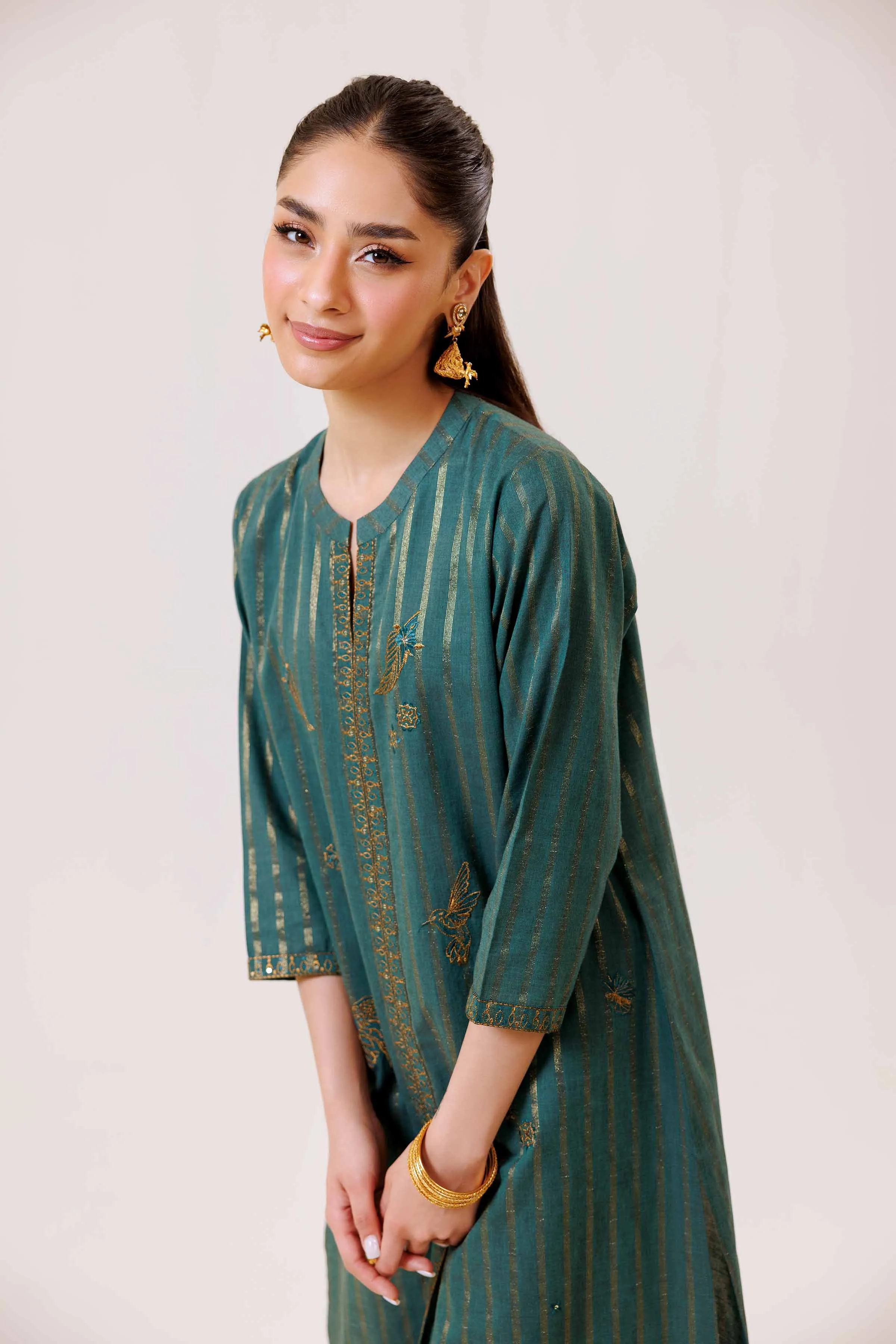 2 Piece - Embroidered Suit - KPS24-23