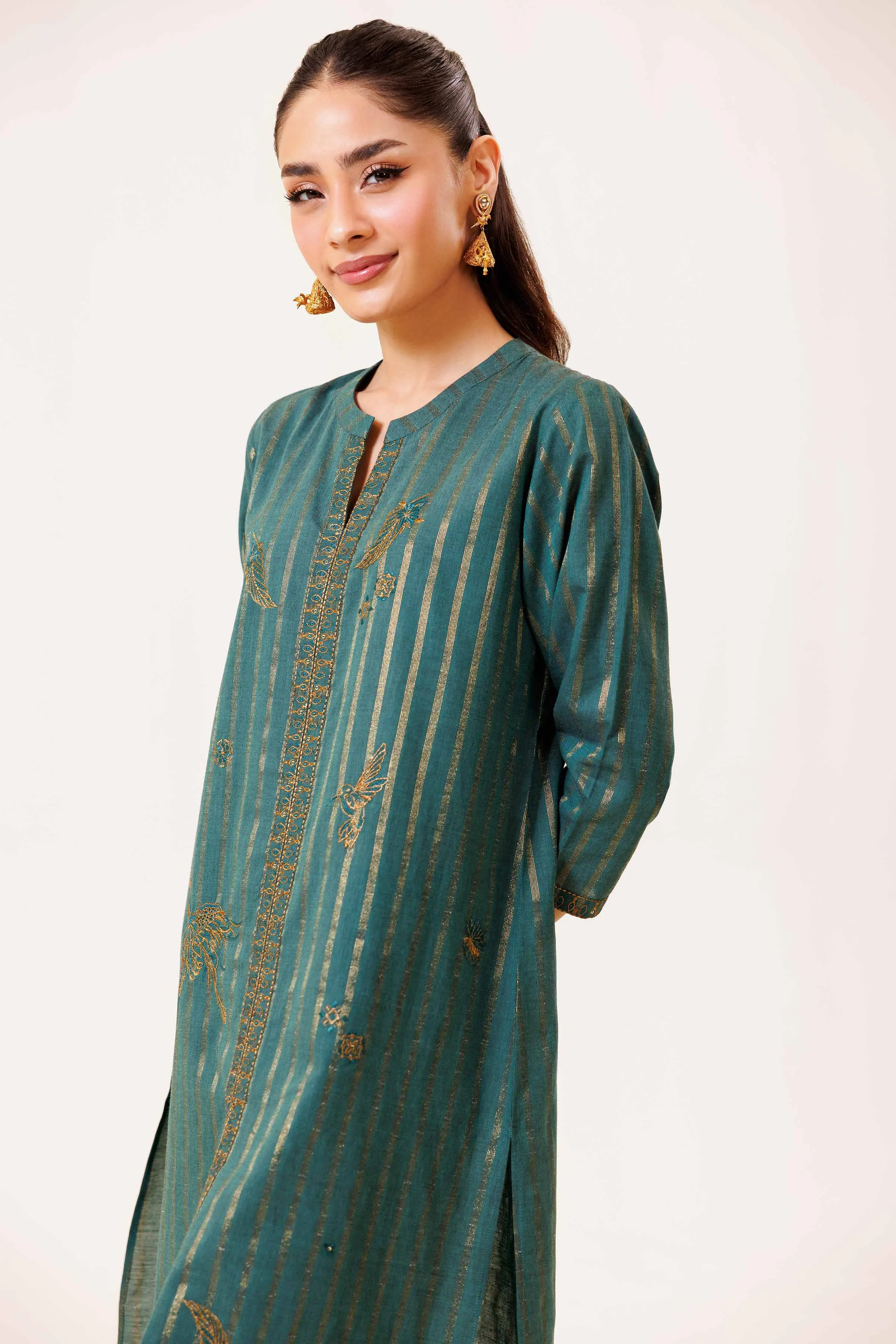 2 Piece - Embroidered Suit - KPS24-23