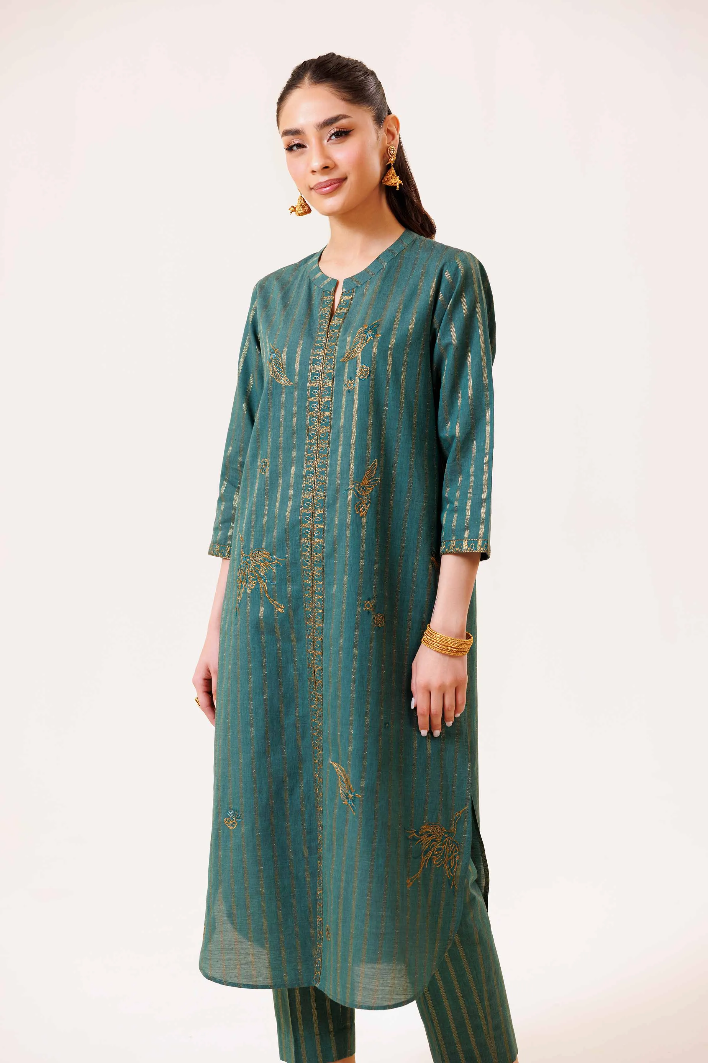 2 Piece - Embroidered Suit - KPS24-23