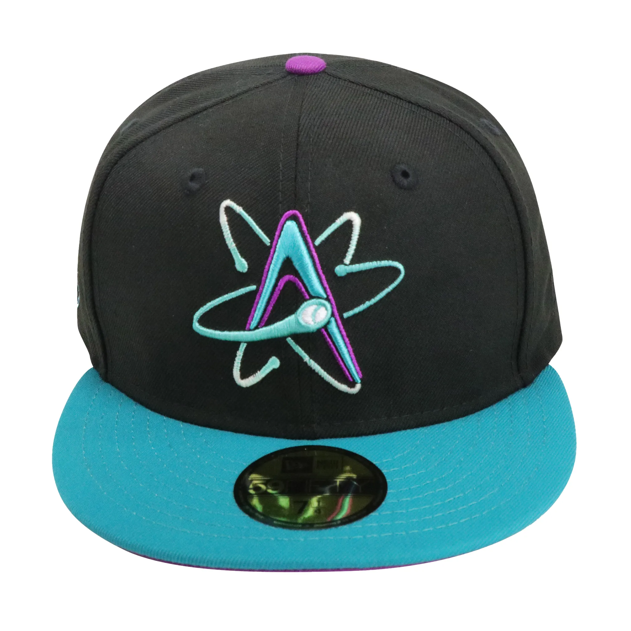New Era 59FIFTY Albuquerque Isotopes Cap with Grape Color Under Visor