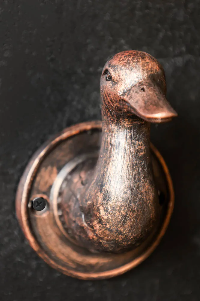 Antique Copper Duck Head Wall Hook