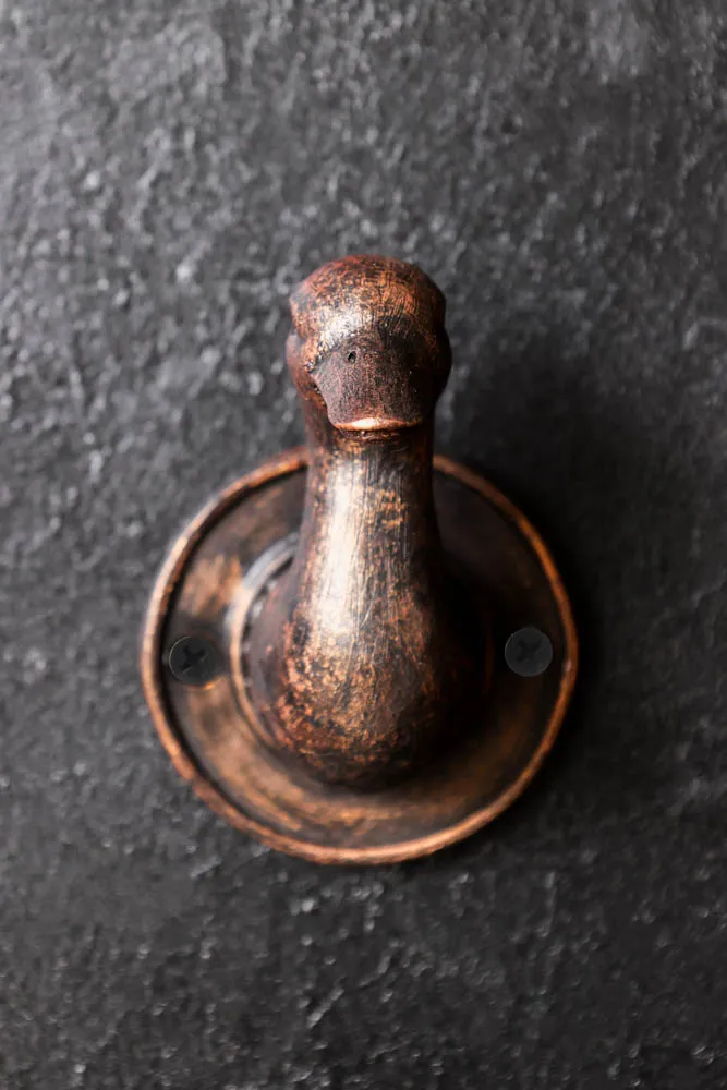 Antique Copper Duck Head Wall Hook
