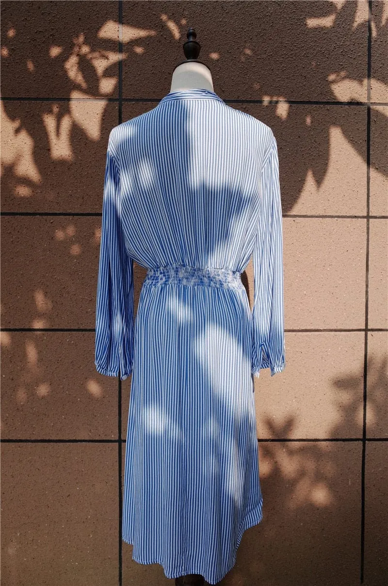 Bayview Market Vertical Striped Dress - One Size