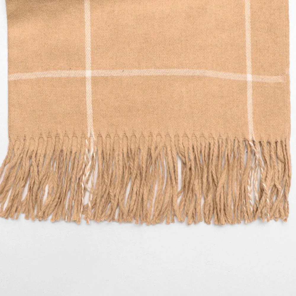 Big Size Checked Unisex woolen Stoles (L72XW26 Inches)