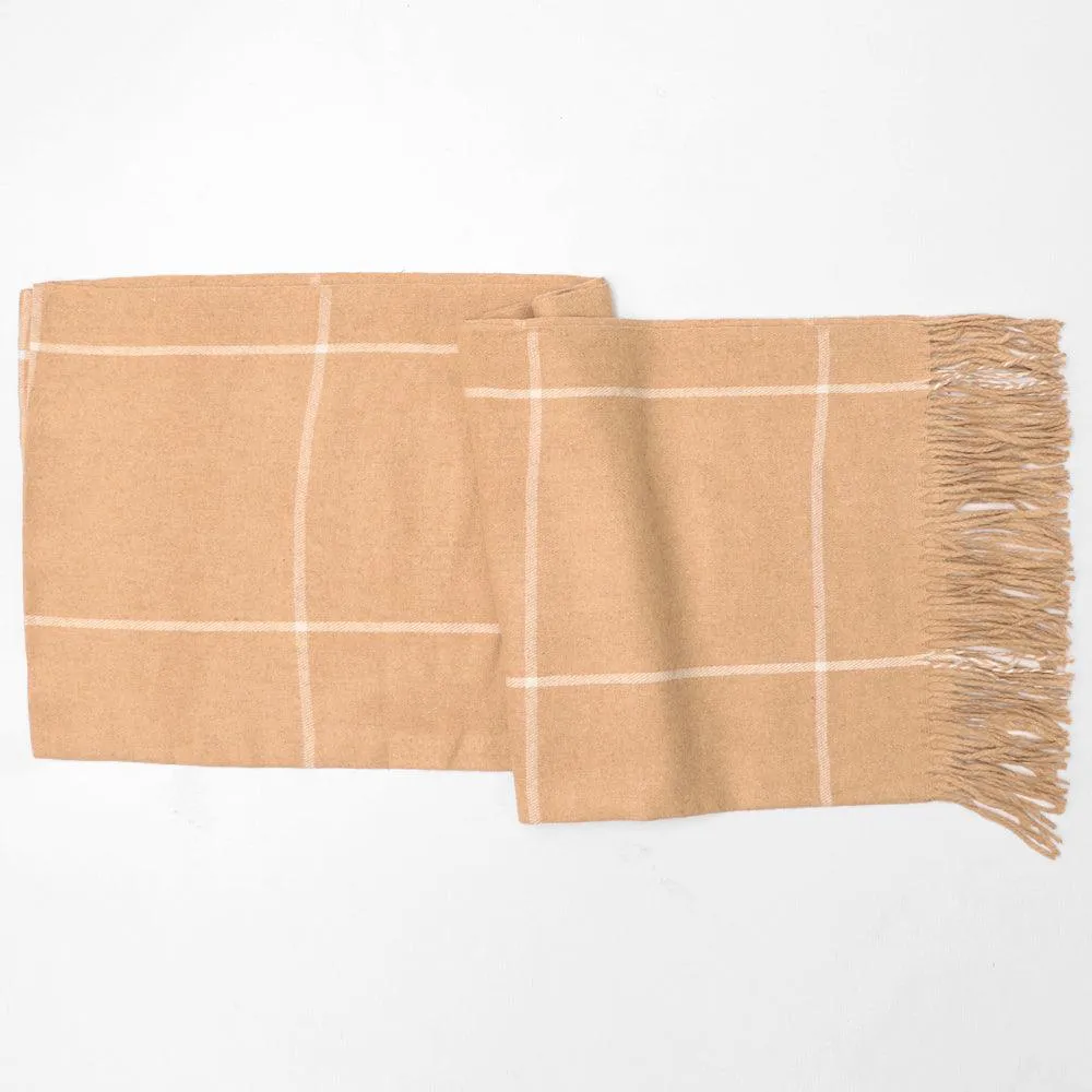 Big Size Checked Unisex woolen Stoles (L72XW26 Inches)