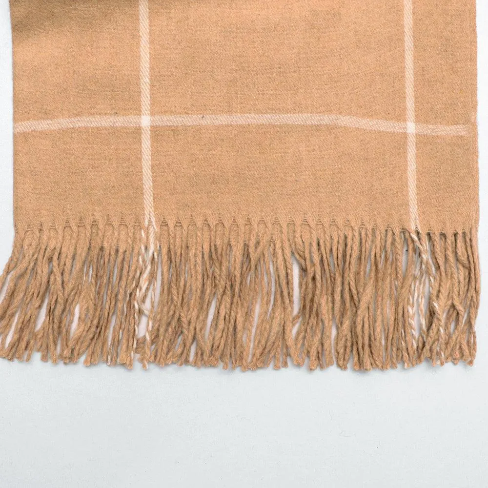 Big Size Checked Unisex woolen Stoles (L72XW26 Inches)