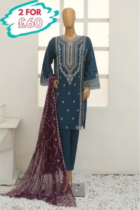 Bin Saeed Embroidered Marina 3 Piece Suit BIN132
