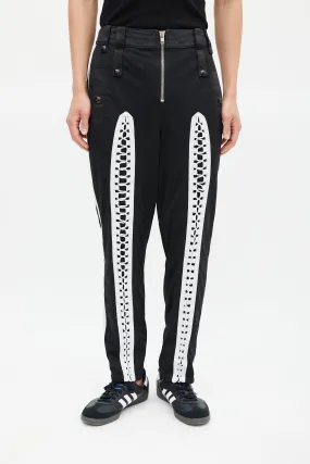 Black & White Mesh Lace Trouser