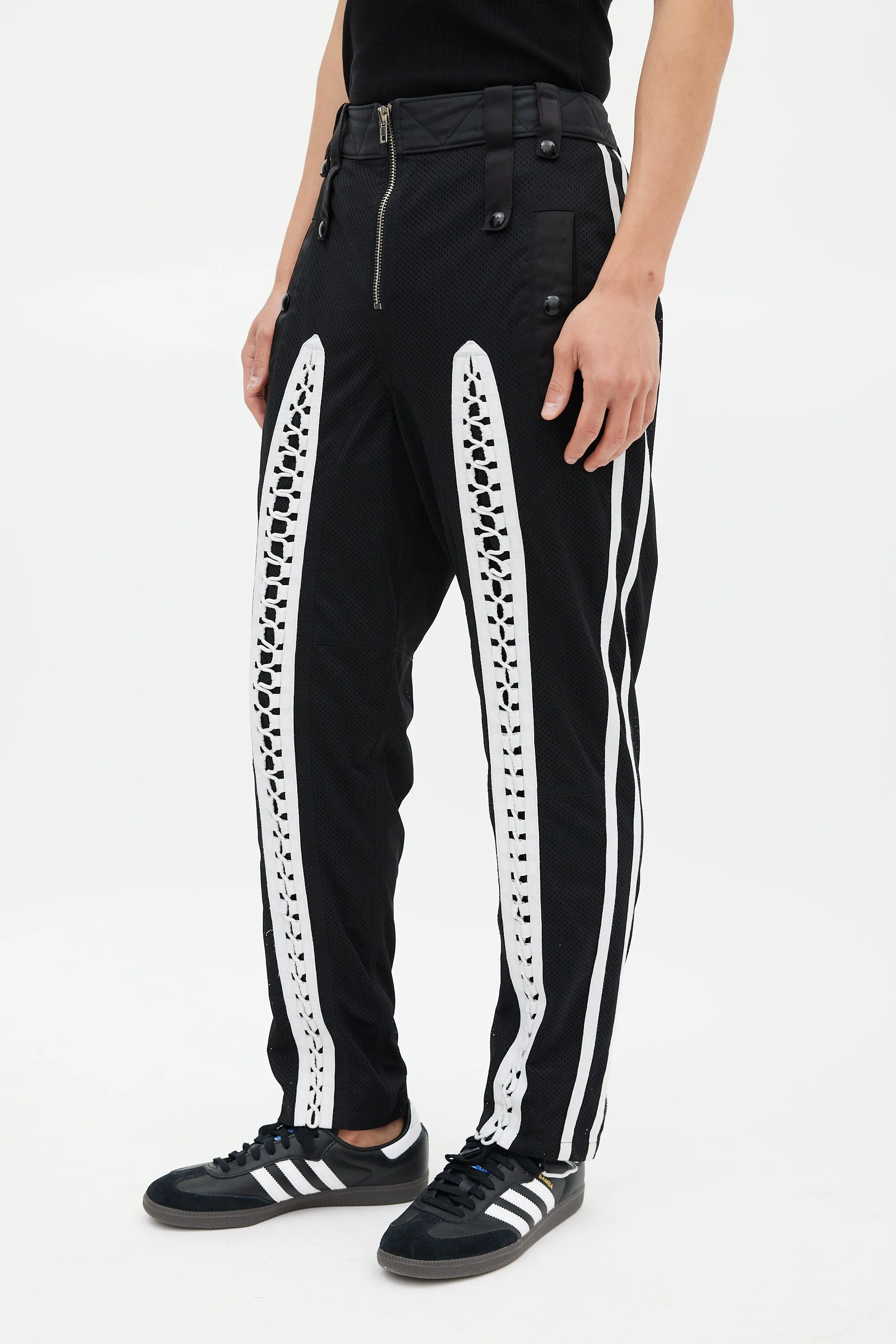 Black & White Mesh Lace Trouser