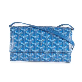Blue Goyardine Canvas Varenne Continental Wallet