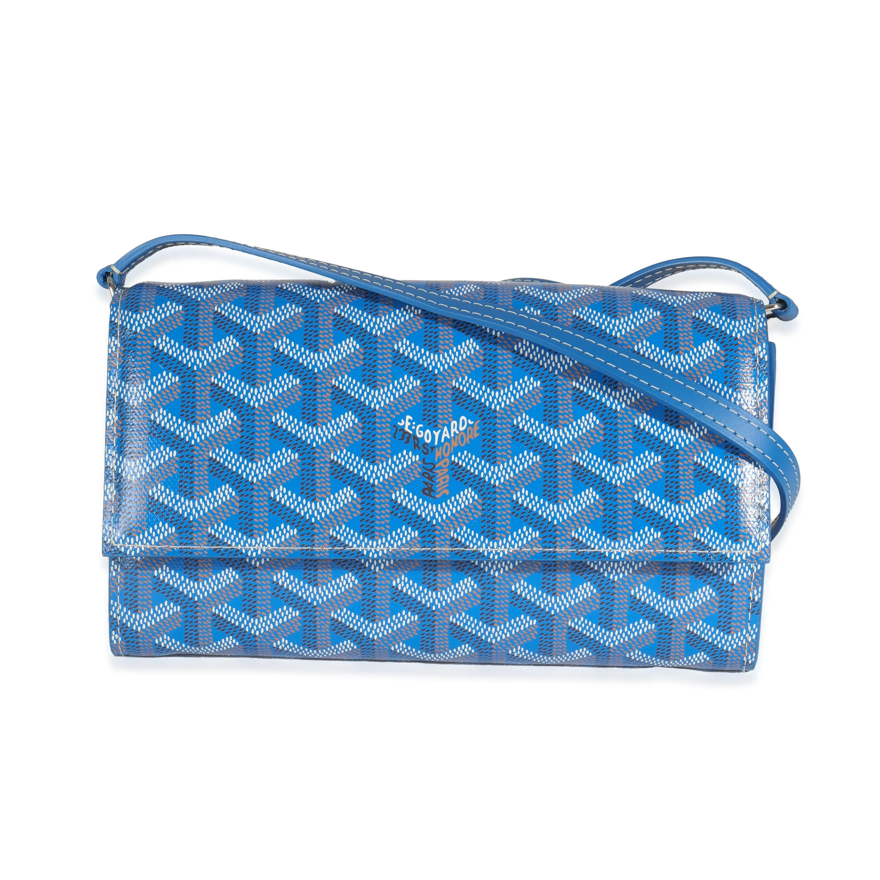 Blue Goyardine Canvas Varenne Continental Wallet