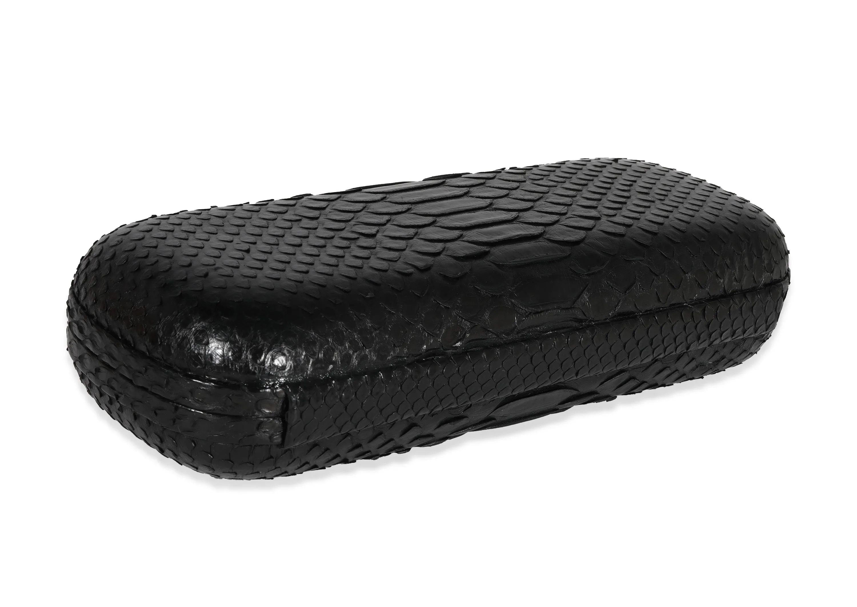Bottega Veneta Black Python Long Knot Clutch