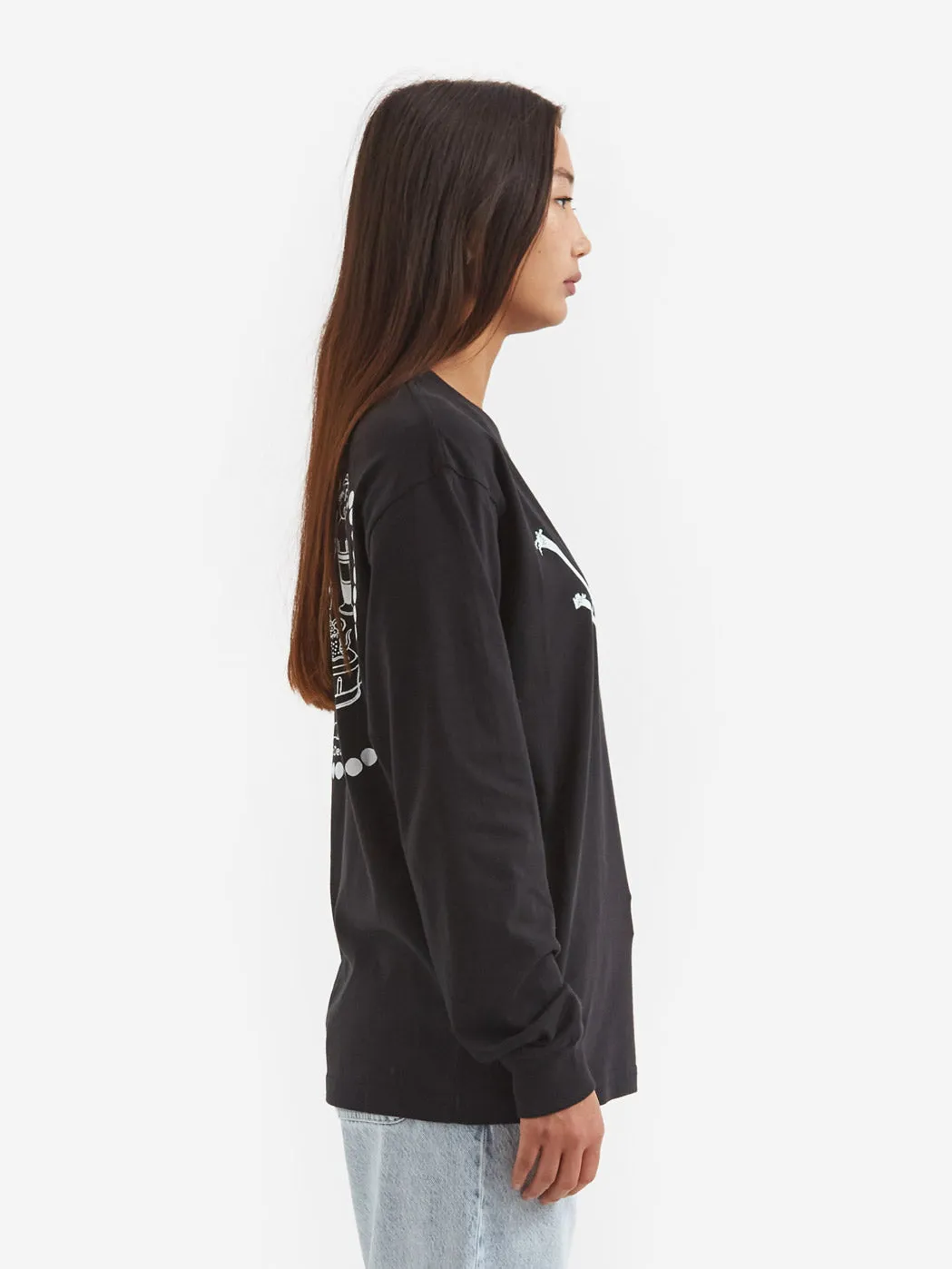 Brain Dead Post-human Laboratories Longsleeve Tee W - Black