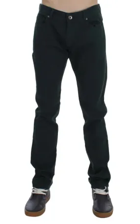 Chic Green Straight Cut Jeans