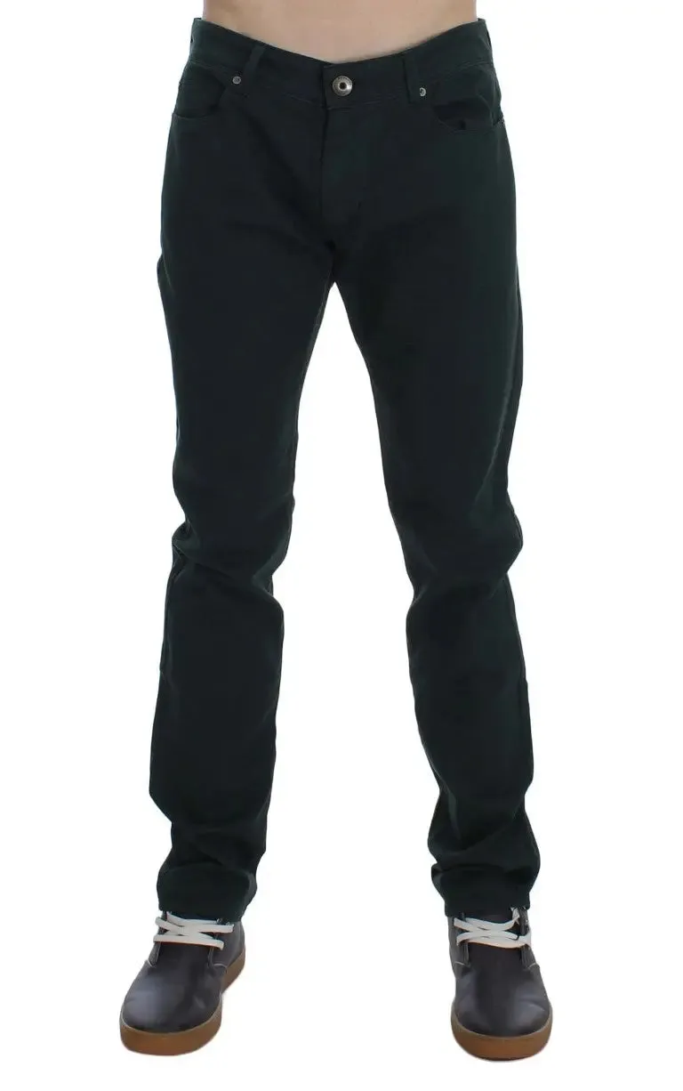 Chic Green Straight Cut Jeans