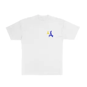 Classic 2X Tee White (Blue & Gold)