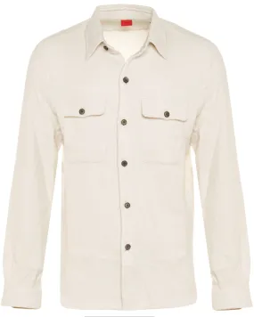 Cream Boucle Overshirt