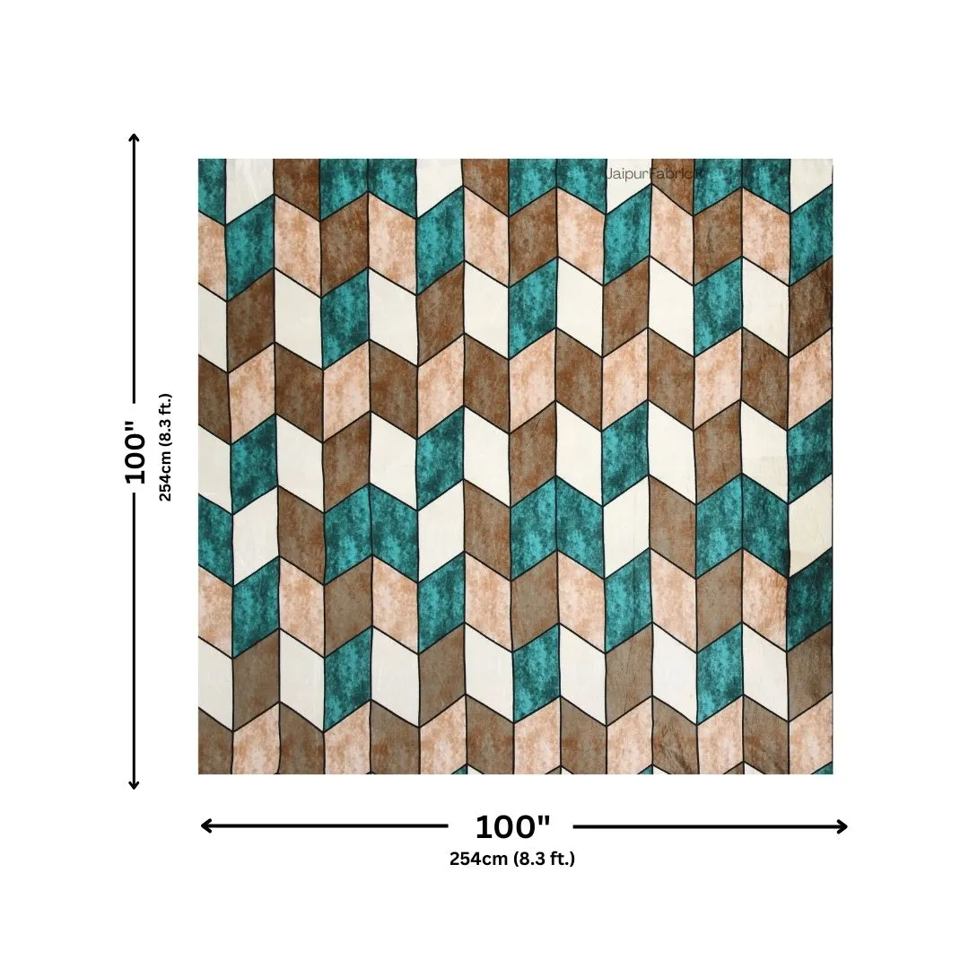 Cube Illusion Stylish and Warm Winter Nights Woolen Double Bedsheet