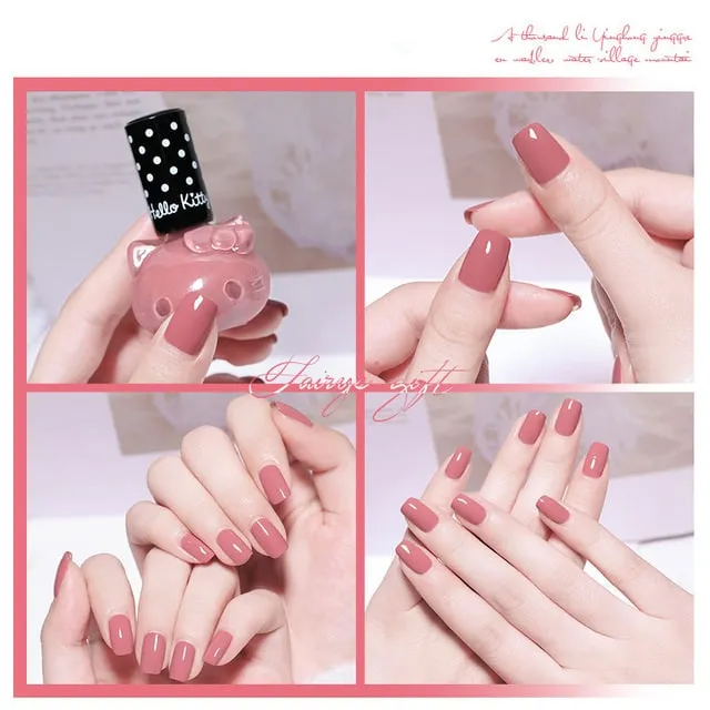 Cute Girl Cat Nail Polish