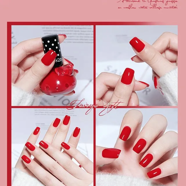 Cute Girl Cat Nail Polish