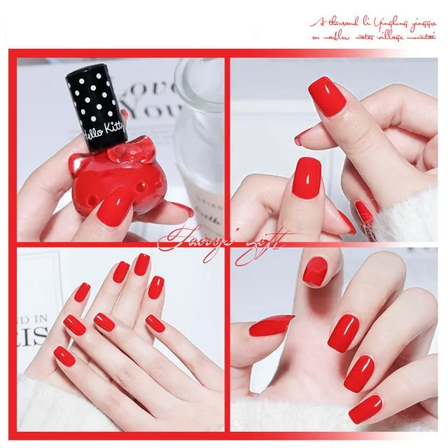 Cute Girl Cat Nail Polish