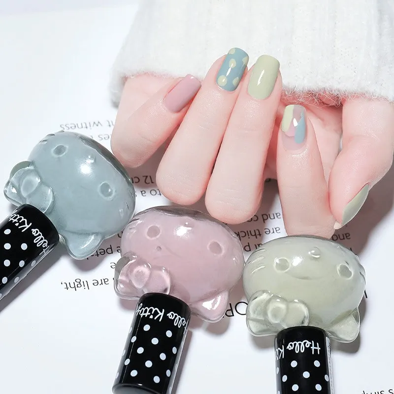 Cute Girl Cat Nail Polish