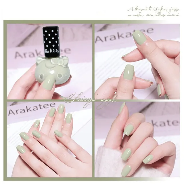 Cute Girl Cat Nail Polish