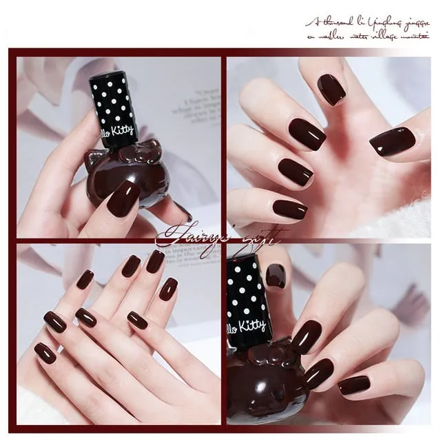Cute Girl Cat Nail Polish