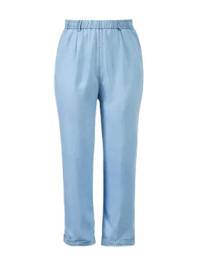 Elastic Waist Wide-Leg Pants