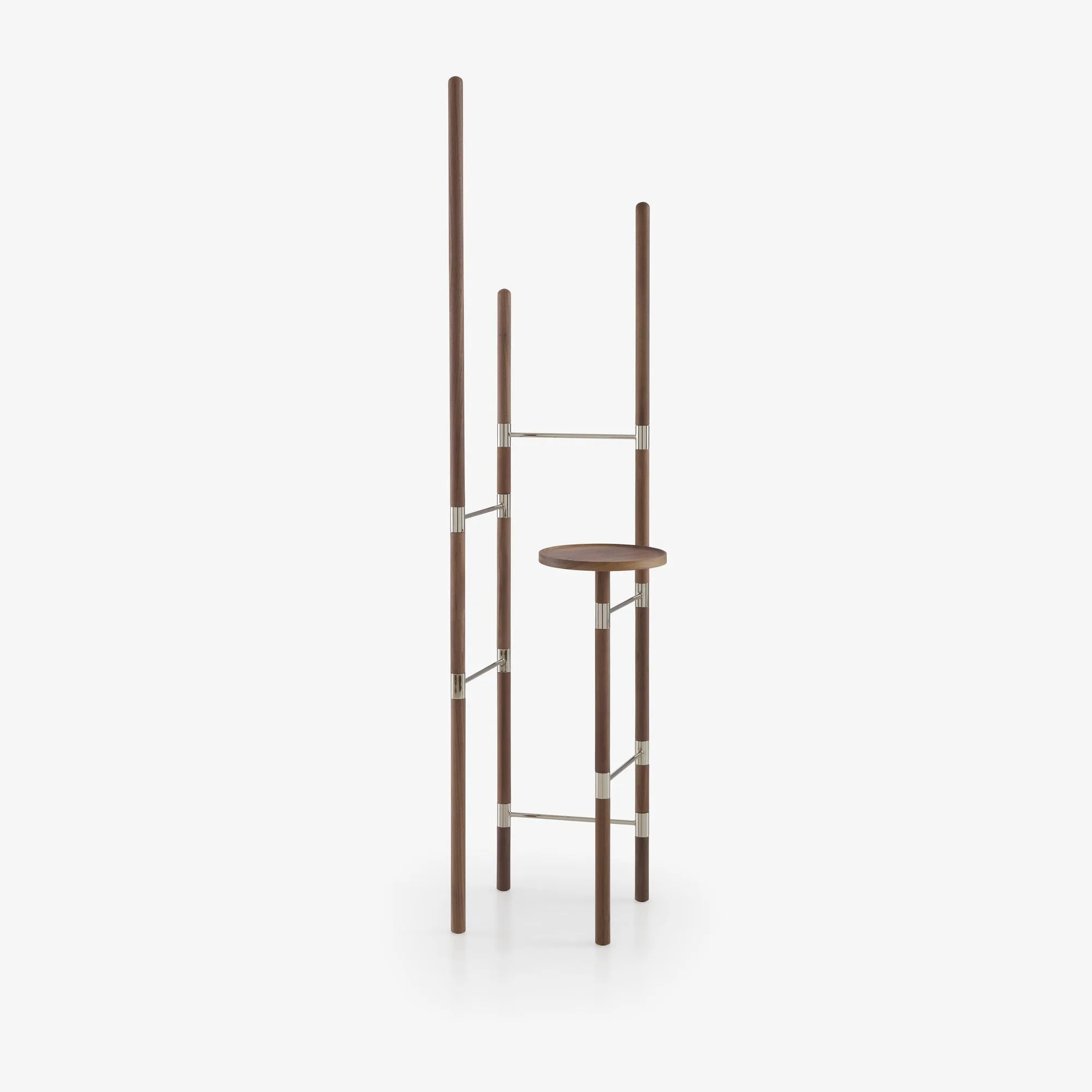 Estenda Clothes Stand Walnut / Nickel