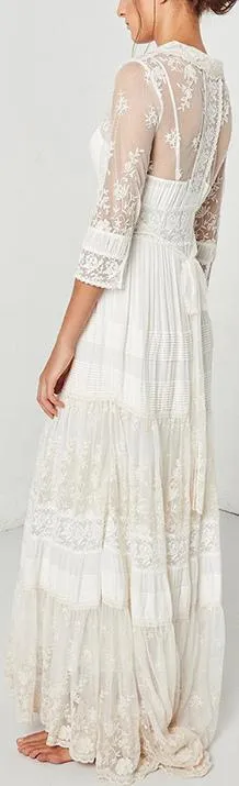 'Evangeline' Long White Gown