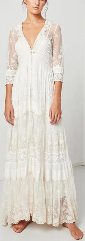 'Evangeline' Long White Gown