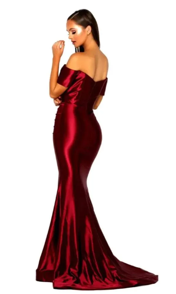 Fine Gala Red Evening Dress