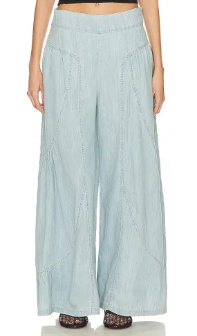 Free People x We The Free Dawn On Me Wide Leg in Blue