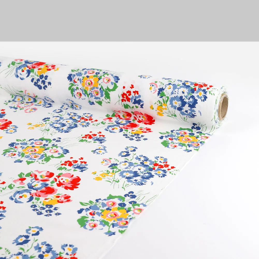 Garden Bouquet Cotton Poplin - Blue (remnant)