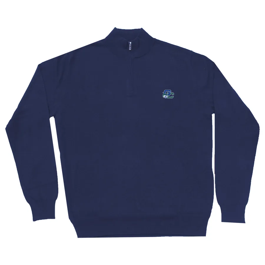Sure! Here’s an optimized title for the e-commerce product:

Luxury Navy Cotton-Cashmere Blend Pullover for Ultimate Comfort