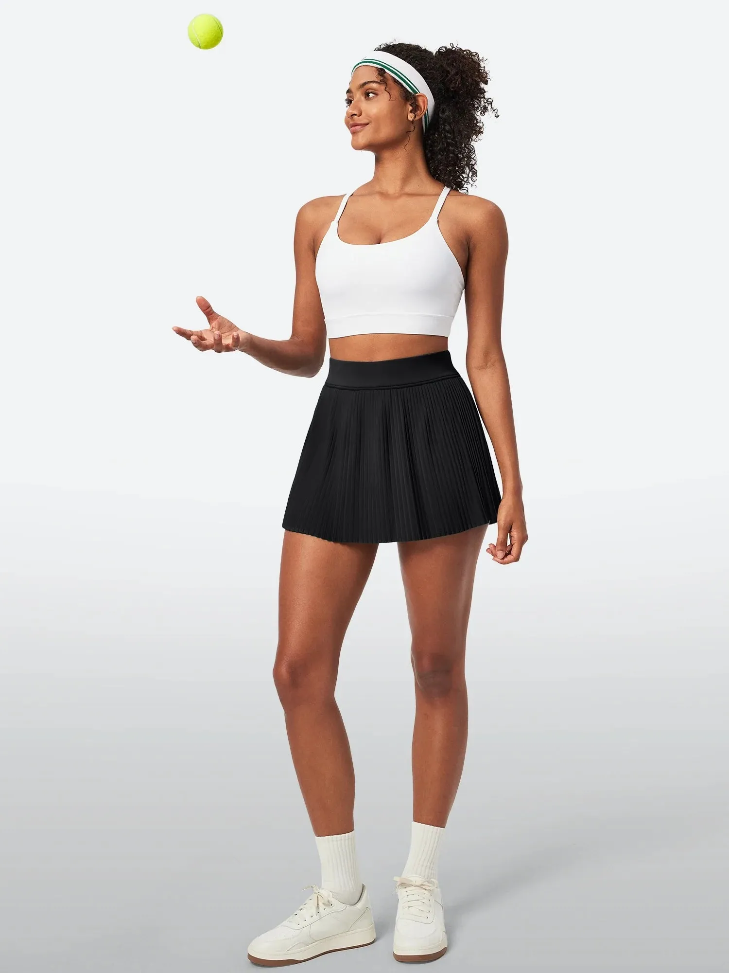 IUGA High Waisted A-Line Pleated Tennis Skirt