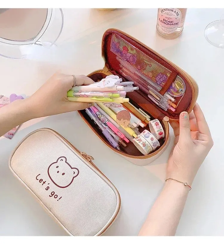 Kawaii Teddy Bear Pencil Case