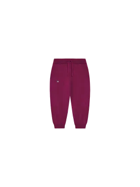 Kids' Recycled Cashmere Track Pants—plum purple