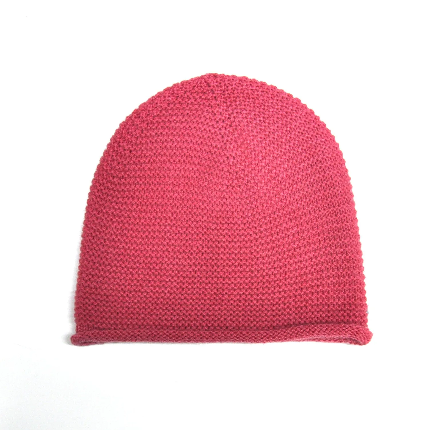 Knitted Beanie - 100% Cashmere - Pink