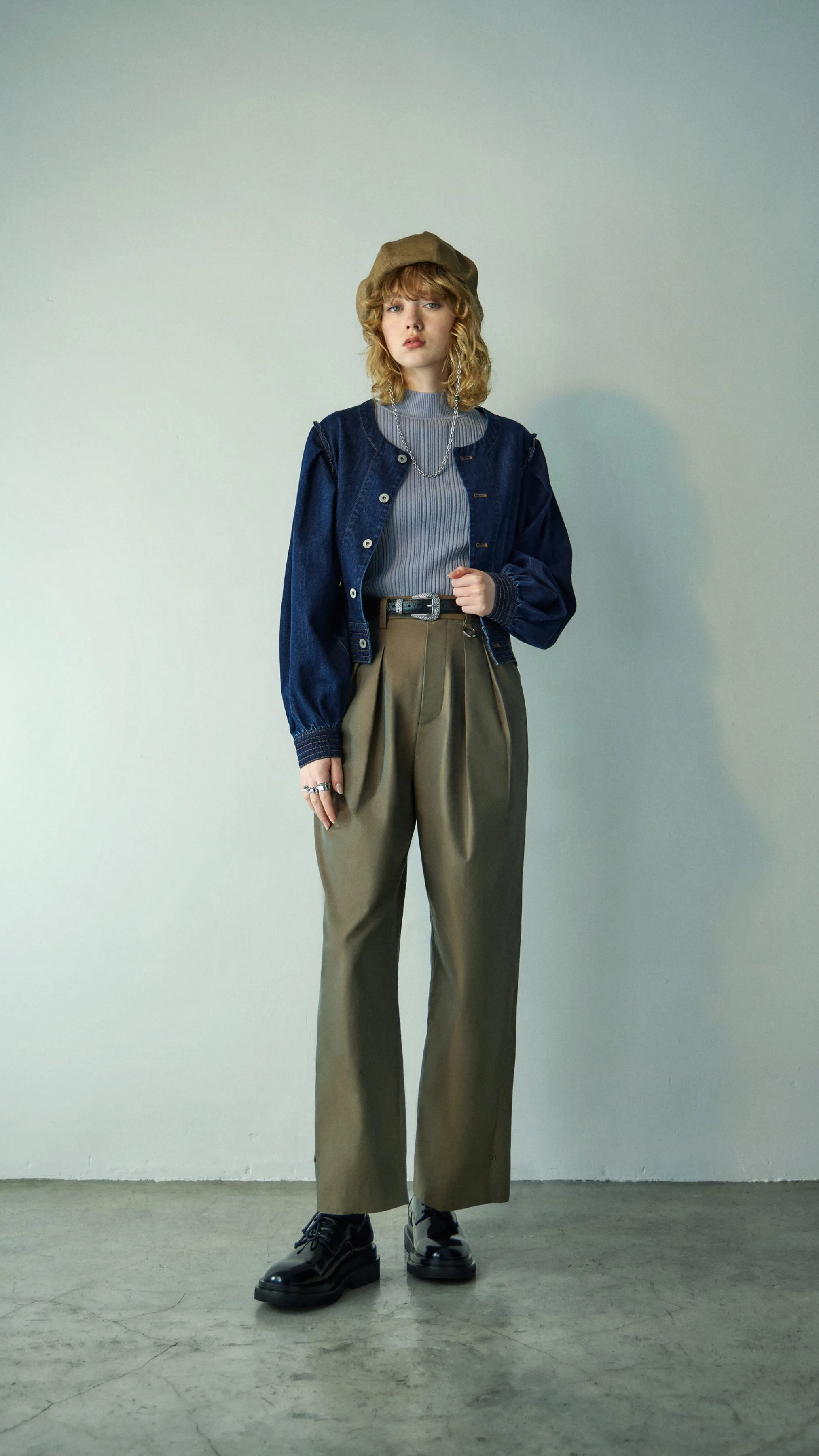 Ladies Buckle Wide Leg Pants