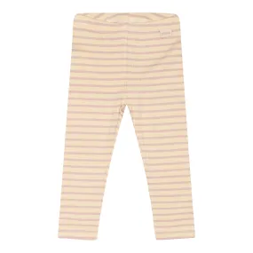 Legging Modal Striped - Adobe Rose / Dark Off White