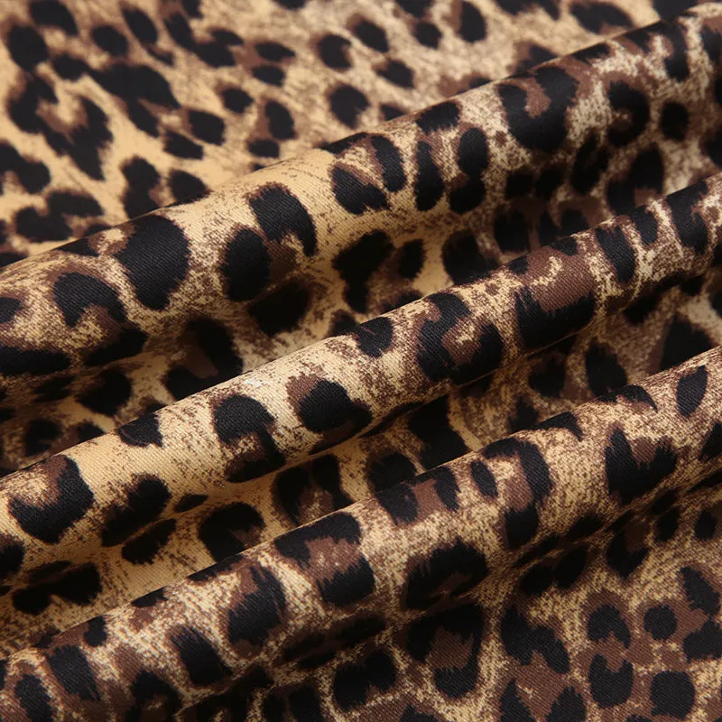 Leopard Print Wide-Leg Pants